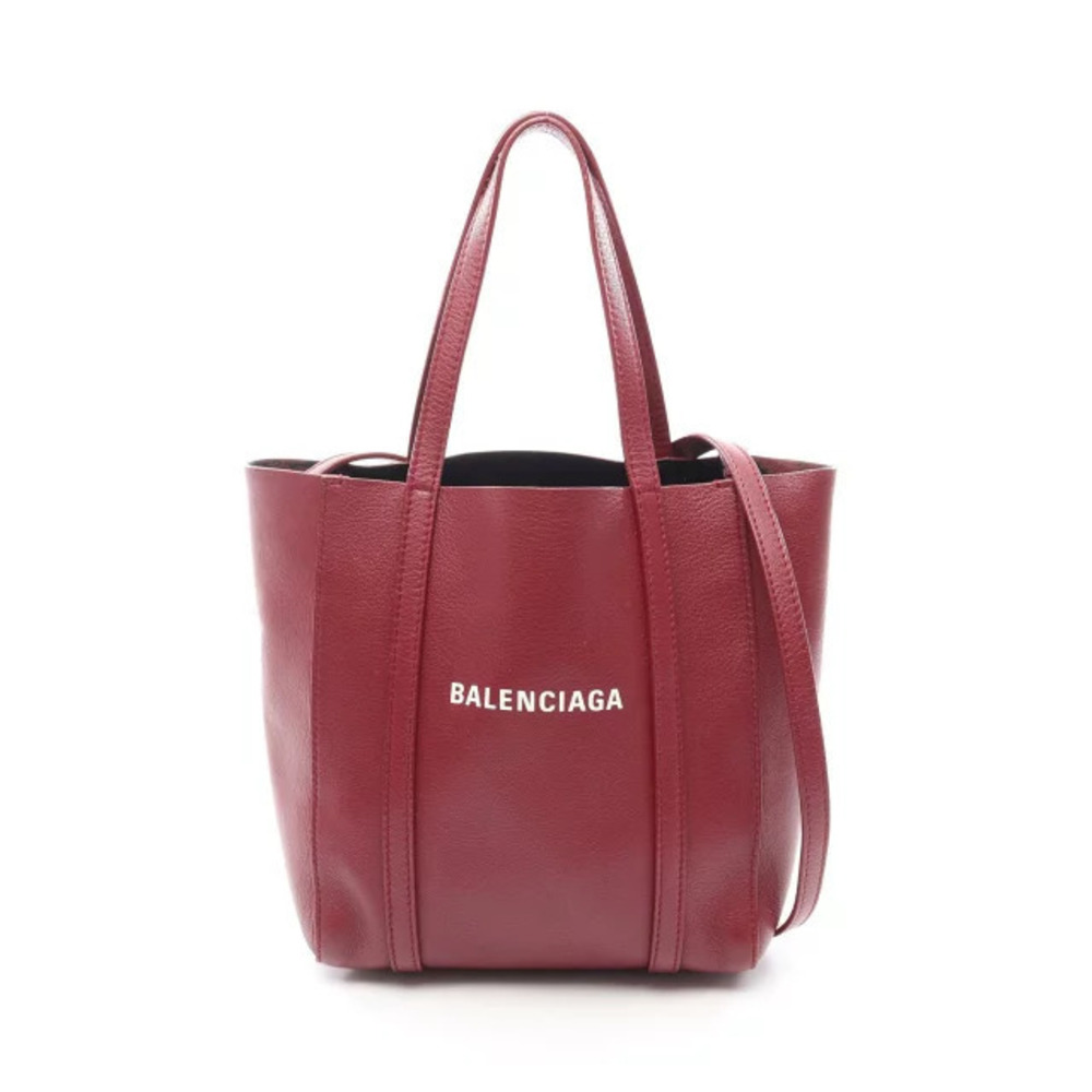 Balenciaga Everyday Tote Bag Leather Bordeaux Purple